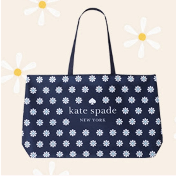 SOLD NWT Kate Spade Blue Daisy Lg Lightweight Tote